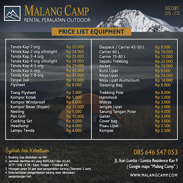 MALANG CAMP (Rental Alat Camping)